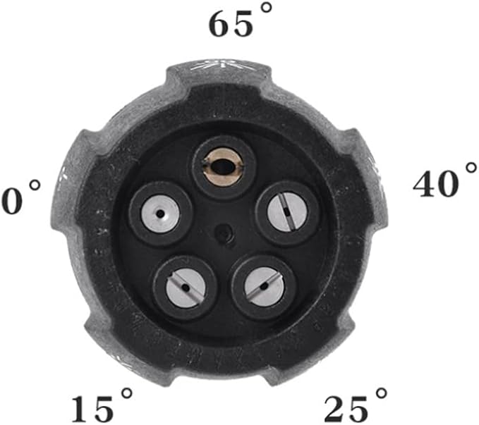 5 in 1 High Pressure Spray Nozzle with 1/4 Quick Connect (5 Settings: 0, 15, 25, 40, 65)