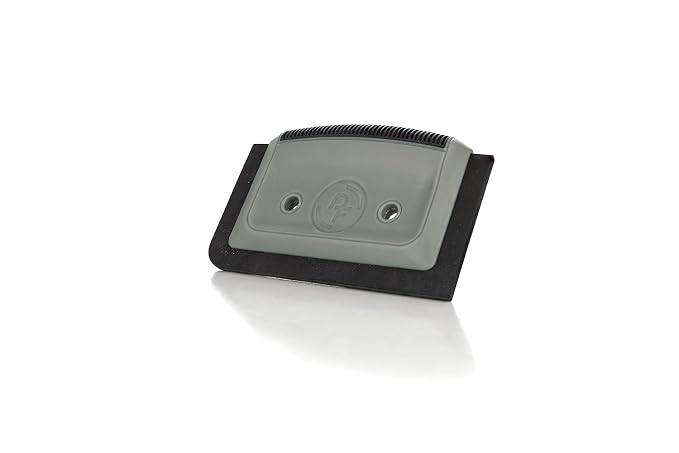 Detail Factory - Pet Hair Card - Perfect for Easily Removing Pet Hair from Automotive Carpet and Upholstery; Ergonomic Design; Durable Long Lasting Rubber Edge; Professional Grade (Grey & Black)