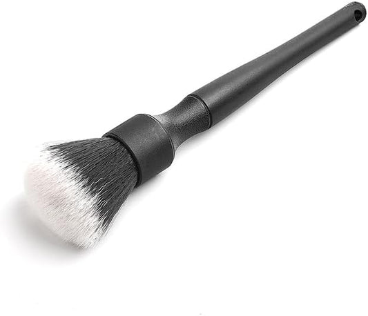 Detail Factory - Synthetic Detailing Brush Set - Long & Short Brush - Ultra-Soft Interior Car Cleaning Brushes for, Screens, Emblems, & Tight Spaces - Black