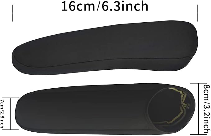 AOMSAZTO for Honda CRV 1997-2010 Seat Armrest Covers Black Arm Rest Cover Replacement Fabric One Pair