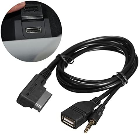 Yosoo Health Gear Aux Cable Adapter Ami Mdi MMI 3.5mm Jack Music Interface Car USB Aux O Input Cable Adapter Bluetooth Adapter Cable Aux Adapter for A6l A8l A4l
