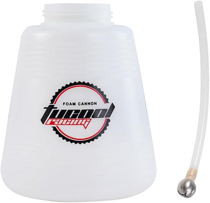 1L Foam Cannon Jug with Straw, Empty Liquid Reservoir for Car Wash & Foam Lance (Foam Cannon Bottle White with Straw)