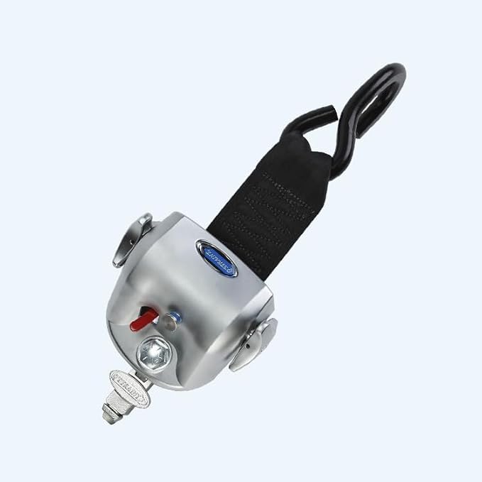 Q'Straint Q011012 QRT-360 Heavy Duty Retractor Mounted with L-Track Fitting and Positive Lock Indicator. Single Retractor Designed to Meet WC18 Standards, Compatible with WC19 Wheelchairs