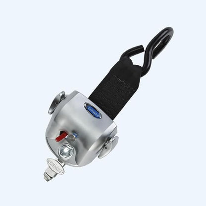 Q'Straint Q011012 QRT-360 Heavy Duty Retractor Mounted with L-Track Fitting and Positive Lock Indicator. Single Retractor Designed to Meet WC18 Standards, Compatible with WC19 Wheelchairs