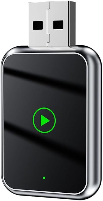 Wireless CarPaly & Android Adapter - Convert Factory Wired CarPlay to Wireless Car Play Dongle Plug, Work w/iPhone iOS 10+& Android 9+, 2 Cable Included USB A to USB C & A (Y7pro)
