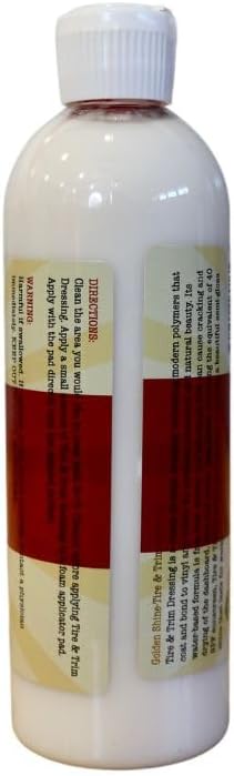 GOLDEN SHINE Tire & Trim Gel Dressing, 16 Ounce Bottle Shines and Protects Tires, Rubber and Exterior Trim, 16016