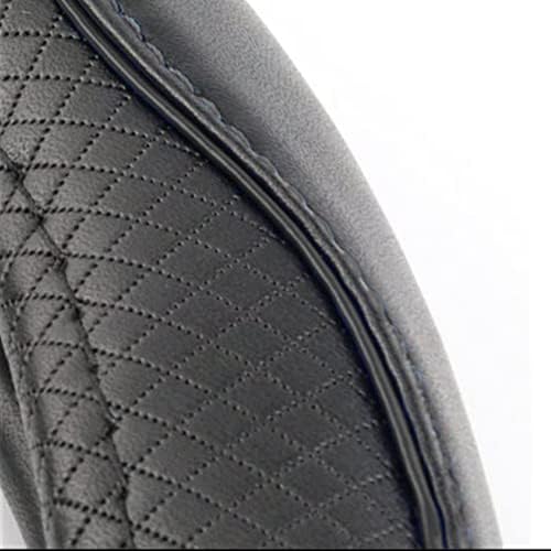 ESEWALAS Universal Car Steering Wheel Cover,Anti-Slip Leather Steering Wheel Cover,Sports Style Steering Wheel Protector,Car Interior Accessories Auto Steering Wheel Covers (Black)