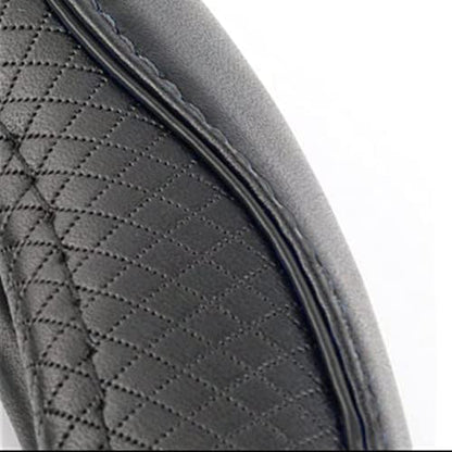 ESEWALAS Universal Car Steering Wheel Cover,Anti-Slip Leather Steering Wheel Cover,Sports Style Steering Wheel Protector,Car Interior Accessories Auto Steering Wheel Covers (Black)