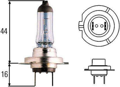HELLA H71070702 Optilux XY Series H7 Xenon Yellow Halogen Bulbs, 12V, 55W 2 Pack