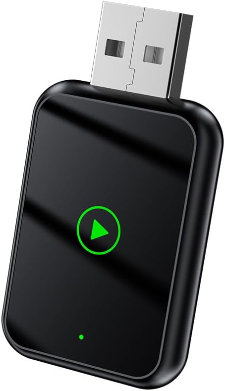 Wireless CarPaly & Android Adapter - Convert Factory Wired CarPlay to Wireless Car Play Dongle Plug, Work w/iPhone iOS 10+& Android 9+, 2 Cable Included USB A to USB C & A (Y7pro)