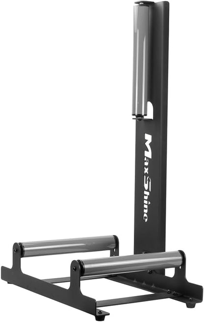 Maxshine Wheel Rim Detailing Rolling Wheel Stand (WS01) - 23”L x 14”W x 36”H, 360° Tire & Rim Detailing, Ceramic Coating, Tire Shine, Wheel Wash & Roller Stand - Black