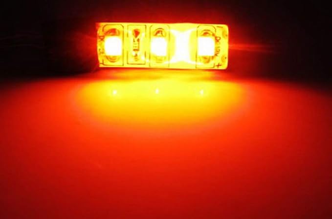 iJDMTOY 3-SMD LED Cup Holder, Glove Box, Ashtray Accent Lighting Strip Lights, Brilliant Red