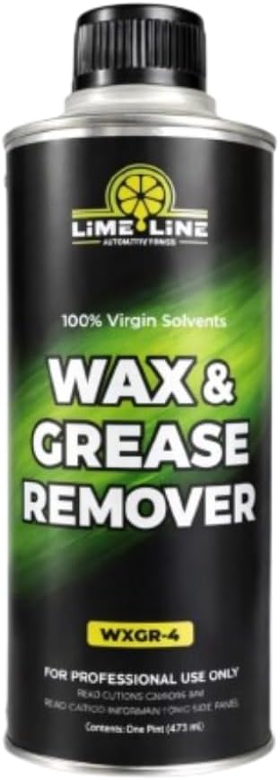 LiME LiNE Wax and Grease Remover – Multi-Surface Paint Prep Cleaner for Auto Body, Metal, Plastic, Fiberglass – Fast-Drying Solvent Degreaser Removes Wax, Tar, Adhesive & Contaminants (1 Pint)