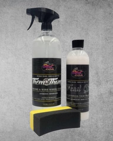 Dually Package 1 DP-1 Street Juice Products Them Thangz 32 oz, Tread Glo 16 oz & Tread Glo Applicator Wheel Cleaner, Tire Dressing, & Applicator Cars, Trucks, & Motorcycles