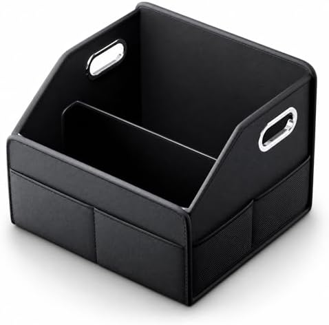Car Storage Organizer Car Caddy Compact PU Leather Multipurpose Bin for Trunk, Front Seat, Back Seat & Car Floor