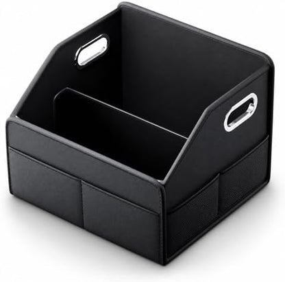 Car Storage Organizer Car Caddy Compact PU Leather Multipurpose Bin for Trunk, Front Seat, Back Seat & Car Floor