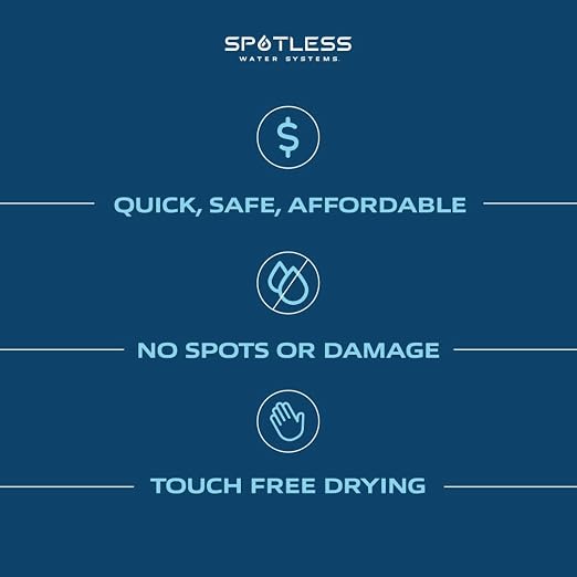 Spotless Water Systems - DI-120, Simple Window, Solar Panel, RV & Car Wash System, Works for All Vehicles, Motorcycles, Bikes, Boats, Planes, Yachts, Towel Drying Eliminated