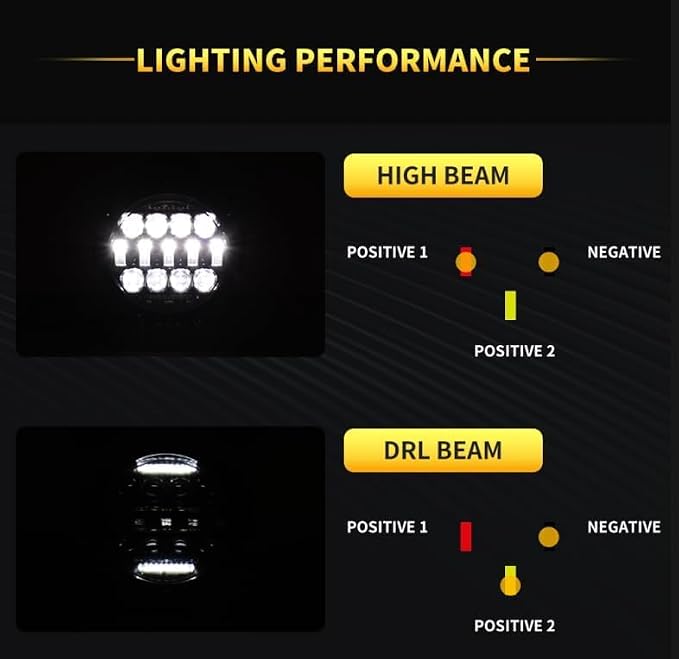 8PCS Round LED Work Light, 60W Flood Spot Combo Beam LED Light Bar with Daytime Running Light Off Road Driving Lights for Truck Pickup SUV ATV UTV