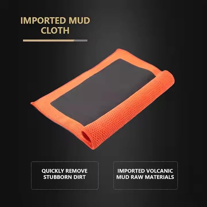 SPTA Professional Detail Products - Clay Decontamination Towel - Effective Cleaning & Release of Paint Contaminants; Fine Grade Microfiber Car Towel; Enhance Gloss & Depth of Color -12" x 12" -CB308