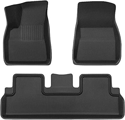 TAPTES Floor Mats for Tesla Model 3 2017-2025 2026, Premium All Weather Anti-Slip Waterproof Floor Liners Car Interior Accessories - for Model 3 Highland 2025 2024 2023 2022 2021 2020 2019 2018 2017