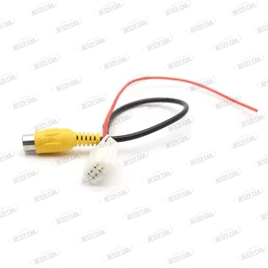 4Pin Fatory Car Radio Stereo Backup Rearview Reverse Camera RCA Video in Cable Converter Adapter Plug for Toyota Mazda Selected Models with Detected Cable