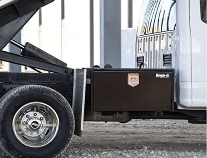Buyers Products 1703310 Black Steel Underbody Truck Tool Box – 15 x 10 x 15 Inch - Truck Bed & Underbelly RV Storage Box, Locking T-Latch, Weather-Resistant, Heavy-Duty Flatbed Job Box, Made in USA