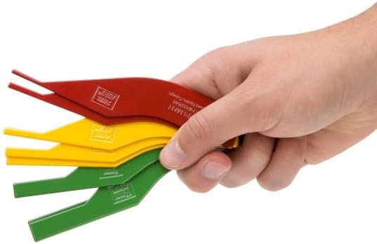 Steelman 8-Piece Brake Lining Thickness Gauge Set for Mechanics, Use with Disc and Drum Brake Pads, Color-Coded, Steel, Stamped Metric and SAE Callouts (Case of 10)