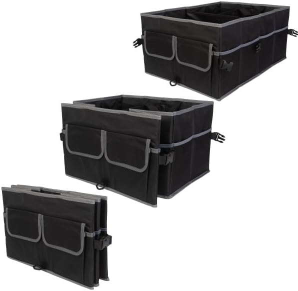 Stalwart Car Organizer - Collapsible Car Storage Box - Trunk Organizer for SUV, Truck, or Sedan with Waterproof Bottom Liner