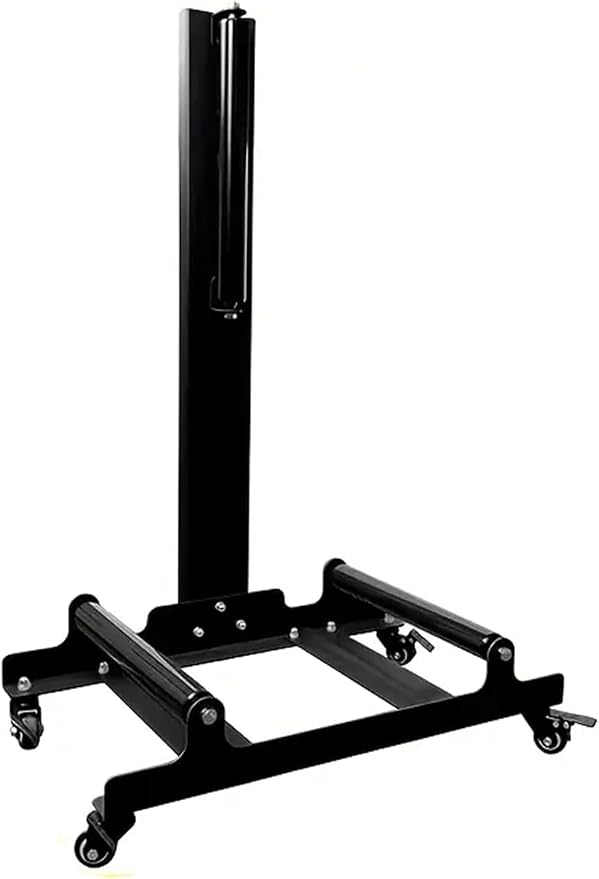 Rolling Wheel Detailing Stand – Heavy-Duty Tire Cleaning and Polishing Roller with 3-Way Rotating Rollers for Ceramic Coating, Tire Shine, Car Wheel Wash – Garage Accessory for Auto Detailers