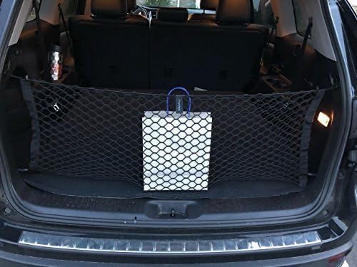 Envelope Style Trunk Mesh Cargo Net | for Toyota Highlander 2014-2026 Regular & Hybrid Car Accessories | Premium Trunk Organizers and Storage | SUV Truck Cargo Nets | Vehicle Carrier Organizer