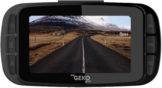 myGEKOgear Orbit 960 4k UHD Dash Cam, 3840x2160P, Sony STARVIS, Night Vision, Mobile App, GPS Logs Location & Speed, G-Sensor, Accident Video Back up, FCWS & LDWS, Motion Detection,Black,Standard