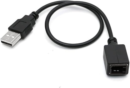 Aftermarket Android Car Radio Stereo 4 Pin Original USB Cable Adapter Cord USB to Female Plug Connector Compatible for Subaru Outback Suzuki Vitara SX4