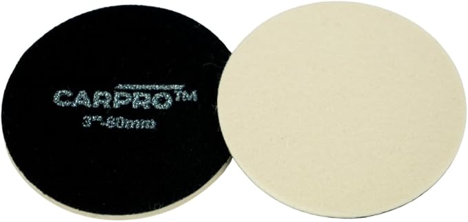 CARPRO Glass Polishing Pad - Polish Glass Scratches Etching, Correct and Clean Damaged Windshield & Window Glass - 3" (1 Pack)