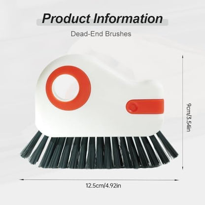2 in 1 Groove Cleaning Brush Window Track Cleaning Tools, 2025 New Hard Bristle Crevice Cleaning Brush with Hidden Scraperfor Sliding Door Track, Window Sill, Shutter Door(Orange,3pcs)