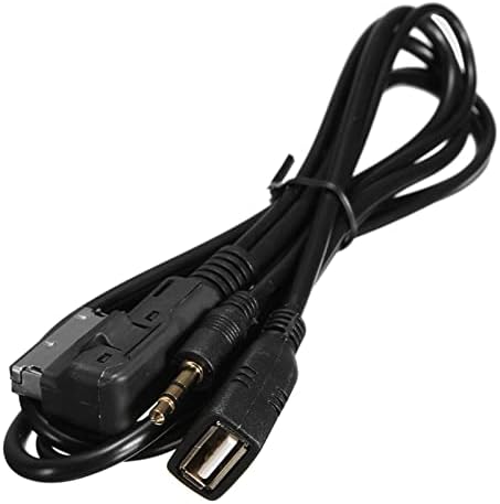 Yosoo Health Gear Aux Cable Adapter Ami Mdi MMI 3.5mm Jack Music Interface Car USB Aux O Input Cable Adapter Bluetooth Adapter Cable Aux Adapter for A6l A8l A4l