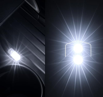 ICBEAMER Type C Adapters Atmosphere Light 1-Pack (White) | Universal Plug-in Miniature LED Night Light for Car Interior and Trunk Ambient Lighting, Easy Installation, Energy Efficient