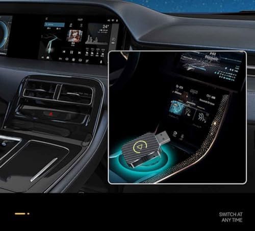 Mini Wireless CarPlay Adapter for Jaguar F Pace 2016 2017 2018-2024 2025 2026 Midsize SUV, Wired Car Play to Wireless Plug & Play Auto Connect CarPlay Adapter