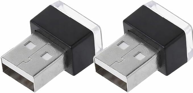 ICBEAMER USB Interface Miniature Night Light 1-Pack (Blue) | Universal Plug-in LED for Car Interior and Trunk Ambient Atmosphere