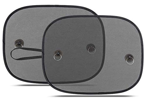 Car Shade for Window Interior Screen Double-Layer Mesh Sun Block, Protect Baby from Sunlight, UV Rays (2 Pcs)