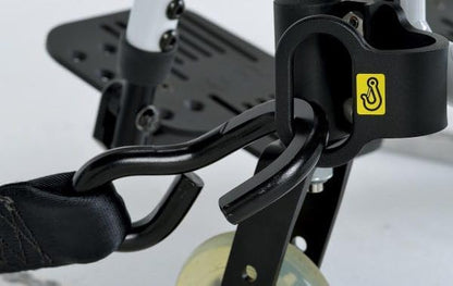 Q'Straint Q011012 QRT-360 Heavy Duty Retractor Mounted with L-Track Fitting and Positive Lock Indicator. Single Retractor Designed to Meet WC18 Standards, Compatible with WC19 Wheelchairs