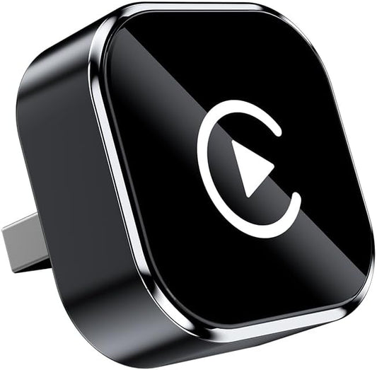CYBERDRIVE Mini Wireless CarPlay Adapter Wired to Wireless for CarPlay & Android Auto Plug and Play Fast Auto-Reconnect Stable Control Zero Delay Carplay Wireless Adapter (Small Size)