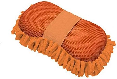 XINDELL Chenille Car Wash Mitt – Premium Microfiber Scratch-Free Sponge for Auto Exterior & Interior Cleaning, Lint-Free Car Care Accessory (Orange)