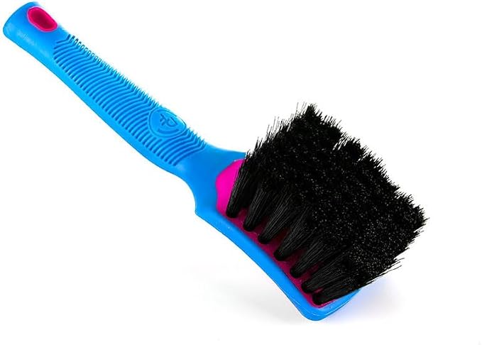 Detail Factory - ProGrip Interior Scrub Brush - Soft Bristles - Rubber Grip for Maximum Stability and Comfort - Curved Head Profile for Better Clearance - Octane Underglow