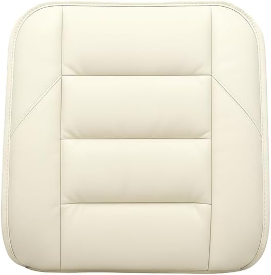 CORRIDOR Genuine Leather Seat Cushion for Car - Handmade - Relieve Hip, Pressure and Sciatica Pain - Ideal for Lower Back Pain - for Office Chair and Car Seat (Off White, Backrest)