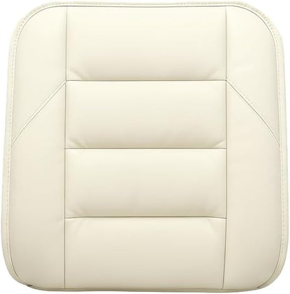 CORRIDOR Genuine Leather Seat Cushion for Car - Handmade - Relieve Hip, Pressure and Sciatica Pain - Ideal for Lower Back Pain - for Office Chair and Car Seat (Off White, Backrest)