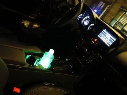 iJDMTOY 3-SMD LED Cup Holder, Glove Box, Ashtray Accent Lighting Strip Lights, Emerald Green
