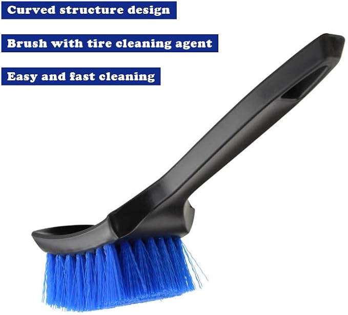ICSTM Cleaning Brush, Carpet Brush Scrub Brush for Floor Mats Cleaning Brush for Car Interior and tire （Blue, 21 cm x 5cm x 2.6 cm/8.27"*2"*1"）