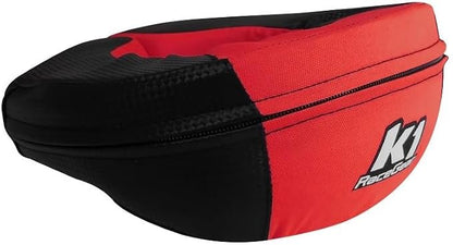 Adult Kart Racing Neck Collar Carbon Look/Red | 360° Padded Neck Support for Go Kart Drivers