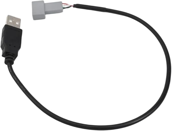 USB 2.0 To 4 Pin Audio Interface Cable For Hyundai For Kia For Vehicles, Black ABS Adapter For Android Multimedia Connectivity, 20 Cm(USB)