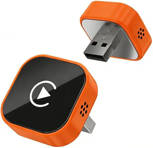 2026 Wireless Car Adapter - Universal Smart Screen Converter, USB-C/Type-C, Plug & Play, Zero Delay Needs Built-in Vehicle System（Orange Color）
